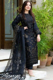 3 Piece Unstitched Heavy Embroided Dhanak Suit With Heavy Embroidered Organza Dupatta