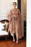3 Piece Unstitched Heavy Embroidered Dhanak Suit With Heavy Embroidered Dhanak Shawl