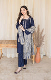 3 Piece Unstitched Embroidered Dhanak Suit With Printed Woolen Shawl