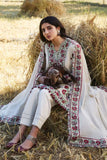 3 Piece Unstitched Heavy Embroidered Dhanak Suit with Heavy Embroidered Dhanak Shawl