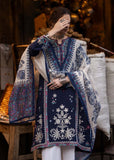 3 Piece Unstitched Heavy Embroidered Dhanak Suit with Printed Woolen Shawl
