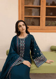 3 Piece Unstitched Heavy Embroidered Dhanak Suit with Four-sided Embroidered Dhanak Shawl