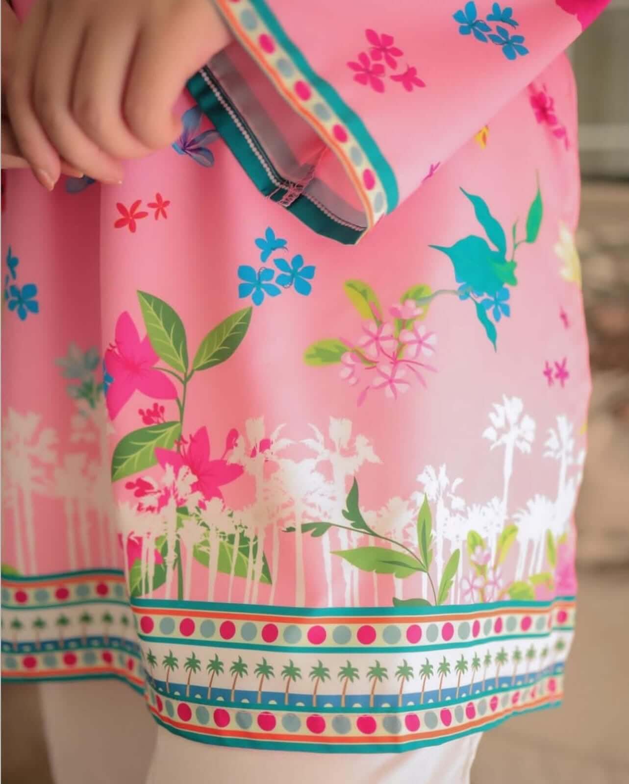 2 Piece Unstitched Digital Printed Pure Lawn Suit