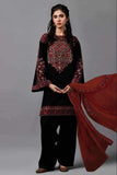 3 Piece Unstitched Heavy Embroidered Pure Lawn Suit with Heavy Embroidered Chiffon Dupatta