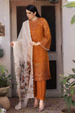 3 Piece Unstitched Heavy Embroidered Linen Suit Digital Printed Organza Dupatta