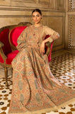 3 Piece Unstitched Heavy Embroidered Dhanak Wool Suit With Heavy Embroidered Dhanak Wool Shawl
