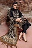 3 Piece Unstitched Heavy Embroidered Dhanak Wool Suit With Digital Printed Wool Shawl