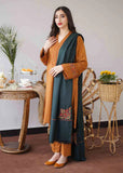 3 Piece Unstitched Embroidered Dhanak Wool Suit With Embroidered Dhanak Wool Shawl