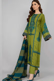 3 Piece Unstitched Heavy Embroidered Linen Suit With Digital Printed Organza Dupatta