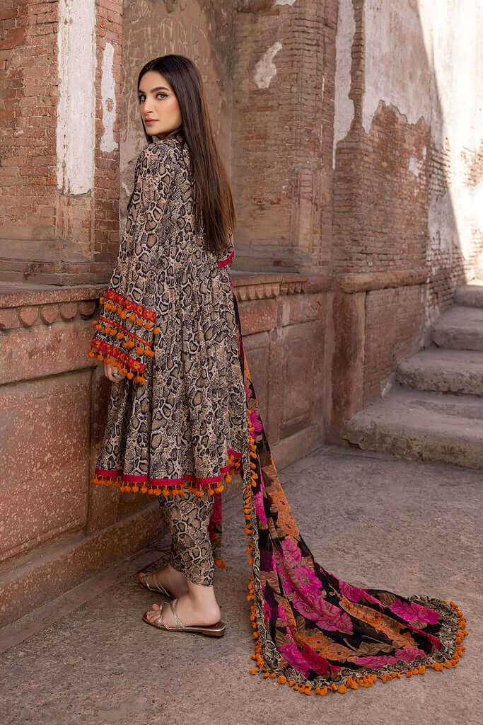 3 Piece Unstitched Digital Printed Lawn Suit With Digital Printed Lawn Dupatta