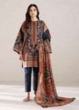 3 Piece Unstitched Digital Printed Linen Suit With Digital Printed Linen Shawl