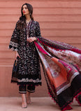 3 Piece Unstitched Heavy Embroidered Pure Lawn Suit with Printed Silk Dupatta