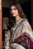 3 Piece Unstitched Heavy Embroidered Dhanak Suit with Printed Woolen Shawl