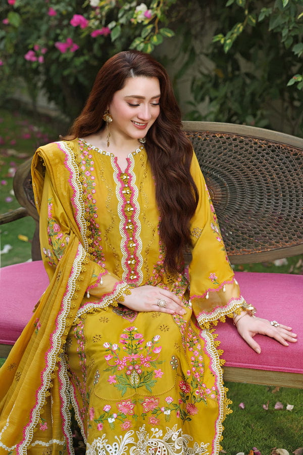 3 Piece Unstitched Heavy Embroidered Chickan Kari Dhanak Suit with Four-sided Ready to Wear Embroidered Dhanak Shawl