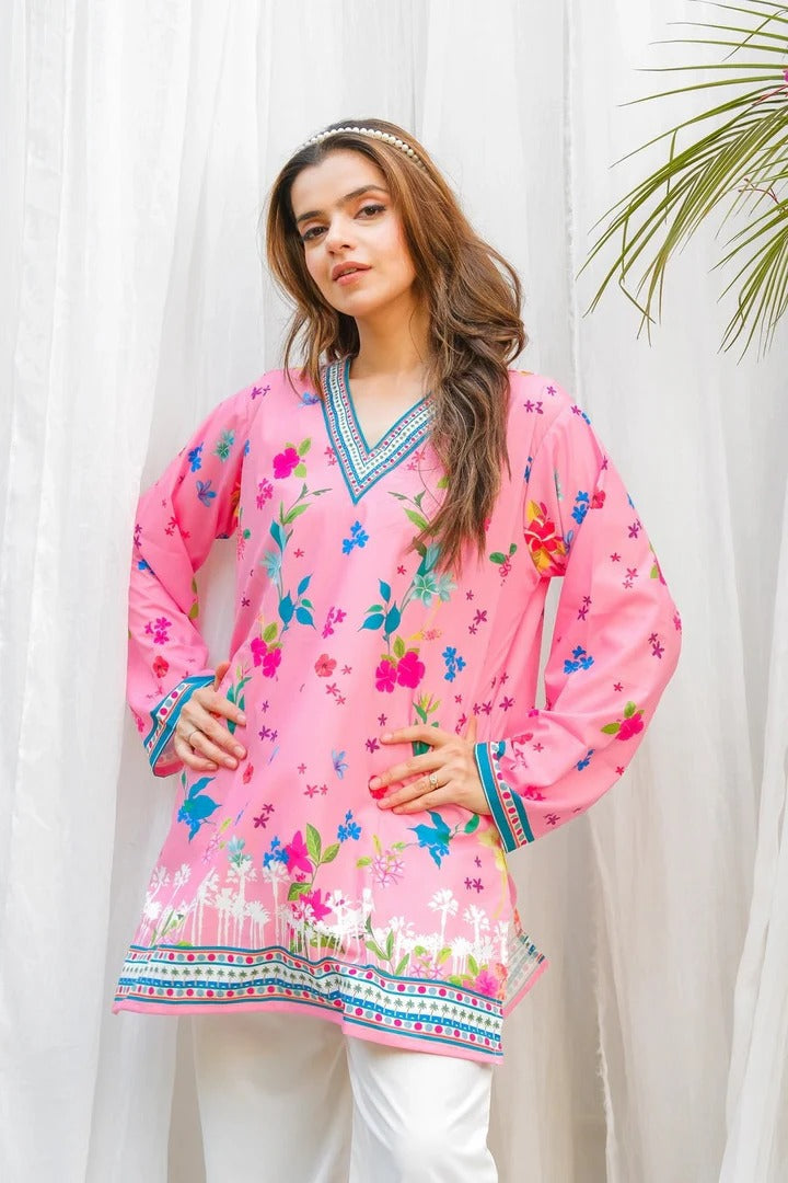 2 Piece Unstitched Digital Printed Pure Lawn Suit