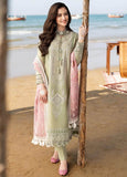 3 Piece Unstitched Heavy Embroidered Chickan Kari Lawn Suit with Printed Organza Dupatta