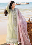 3 Piece Unstitched Heavy Embroidered Chickan Kari Lawn Suit with Printed Organza Dupatta