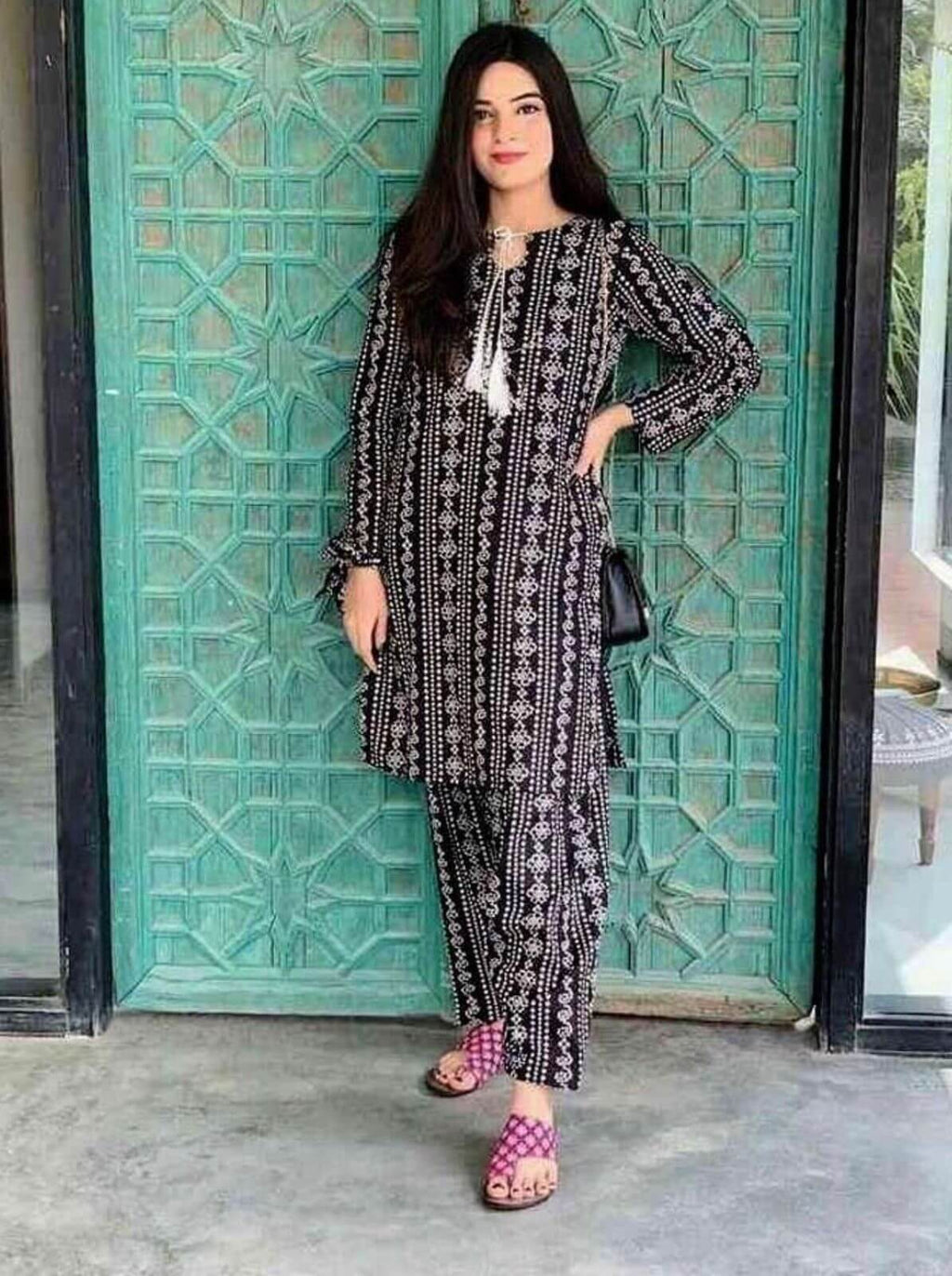 2 Piece Unstitched Digital Printed Pure Lawn Suit