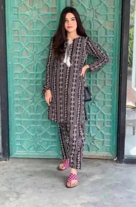 2 Piece Unstitched Digital Printed Pure Lawn Suit