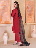 3 Piece Unstitched Heavy Embroidered Lawn Suit with Heavy Embroidered Chickan Kari Organza Dupatta
