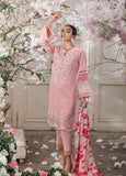 3 Piece Unstitched Heavy Embroidered Chickan Kari Lawn Suit with Printed Silk Dupatta