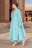 3 Piece Unstitched Heavy Embroidered Lawn Suit with Heavy Embroidered Chiffon Dupatta