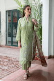 3 Piece Unstitched Heavy Embroidered Chickan Kari Pure Lawn Suit with Printed Fine Silk Dupatta