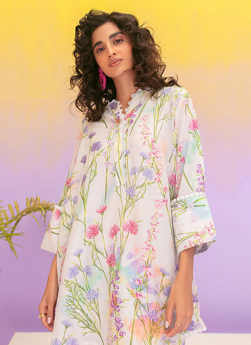 2 Piece Unstitched Digital Printed Pure Lawn Suit