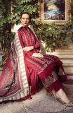 3 Piece Unstitched Heavy Embroidered Lawn Suit with Printed Silk Dupatta