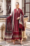 3 Piece Unstitched Heavy Embroidered Lawn Suit with Printed Silk Dupatta