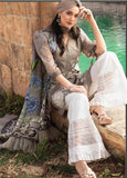 3 Piece Unstitched Heavy Embroidered Chickan Kari Pure Lawn Suit with Printed Chiffon Dupatta
