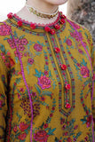 3 Piece Unstitched Heavy Embroidered Dhanak Wool Suit With Printed Woolen Shawl