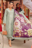 3 Piece Unstitched Heavy Embroidered Chickan Kari Lawn Suit with Digital Printed Silk Dupatta