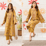 2 Piece Unstitched Heavy Embroidered Linen Suit
