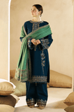 3 Piece Unstitched Heavy Embroidered Lawn Suit with Heavy Embroidered Lawn Dupatta