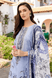 3 Piece Unstitched Digital Printed Pure Lawn Suit with Fine Printed Chiffon Dupatta