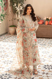 3 Piece Unstitched Heavy Embroidered Pure Lawn Suit with Embroidered Organza Dupatta