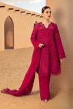 3 Piece Unstitched Heavy Embroidered Chickan Kari Pure Lawn Suit with Cut Work Embroidered Organza Dupatta