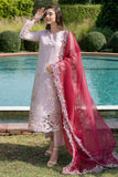 3 Piece Unstitched Heavy Embroidered Pure Lawn Suit with Heavy Embroidered Organza Dupatta