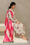 3 Piece Unstitched Digital Printed Pure Lawn Suit with Fine Printed Monaar Dupatta