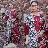 3 Piece Unstitched Heavy Embroidered Pure Lawn Suit with Digital Printed Pure Lawn Dupatta