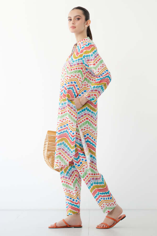 2 Piece Unstitched Digital Printed Pure Lawn Suit