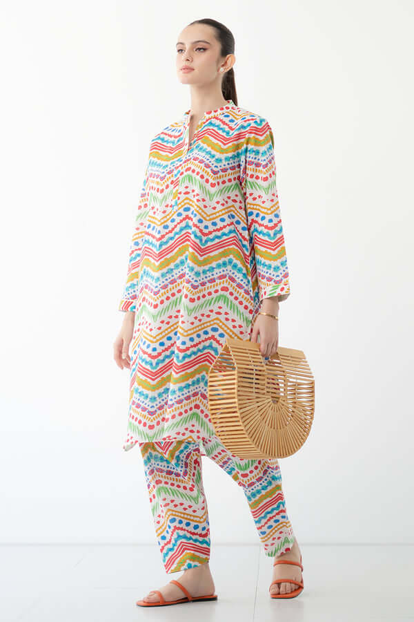 2 Piece Unstitched Digital Printed Pure Lawn Suit