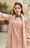 3 Piece Unstitched Heavy Embroidered Pure Lawn Suit with Embroidered Cotton Net Dupatta