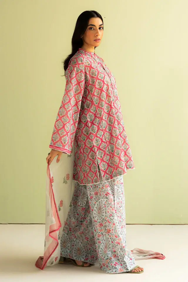 3 Piece Unstitched Digital Printed Pure Lawn Suit with Fine Printed Lawn Dupatta