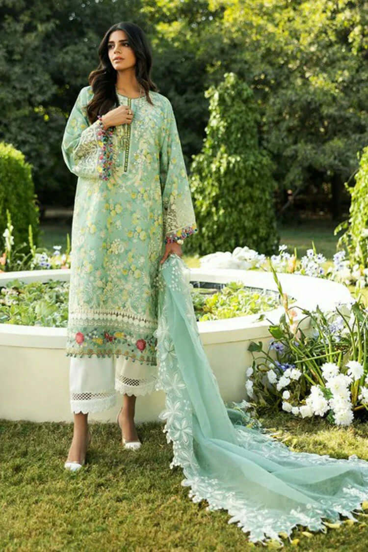 3 Piece Unstitched Digital Printed Pure Lawn Suit with Fine Printed Lawn Dupatta