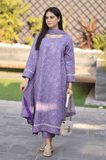 3 Piece Unstitched Heavy Embroidered Pure Lawn Suit with Heavy Embroidered Chiffon Dupatta
