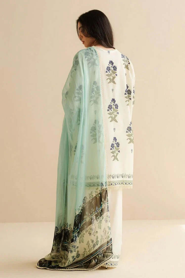 3 Piece Unstitched Digital Printed Pure Lawn Suit with Fine Printed Lawn Dupatta