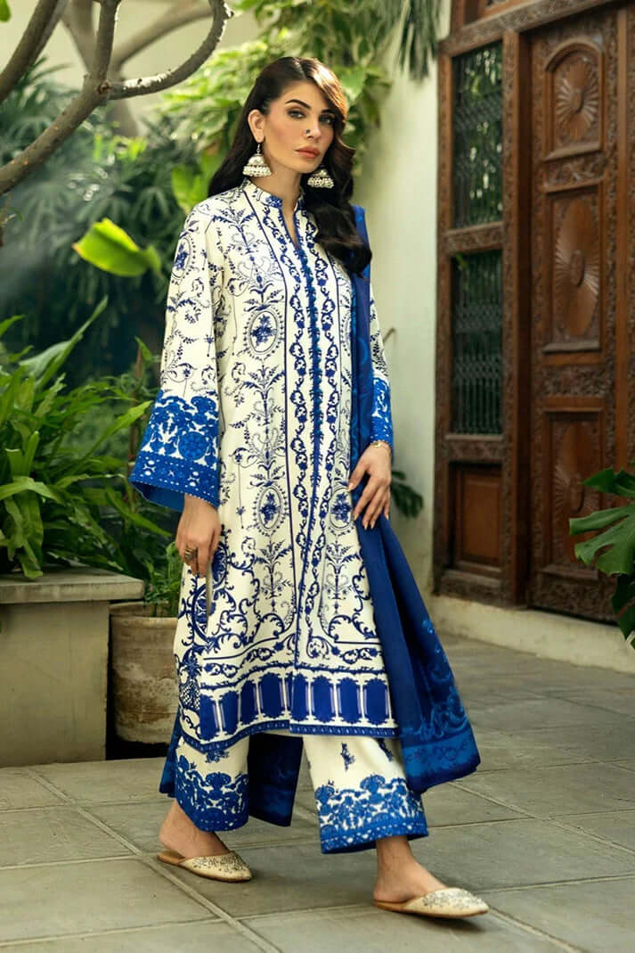 3 Piece Unstitched Digital Printed Pure Lawn Suit with Fine Printed Lawn Dupatta