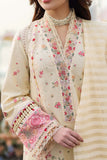 3 Piece Unstitched Fully Embroidered Chicken Kari Lawn Dress with Embroidered Jacquard Waeved Dupatta